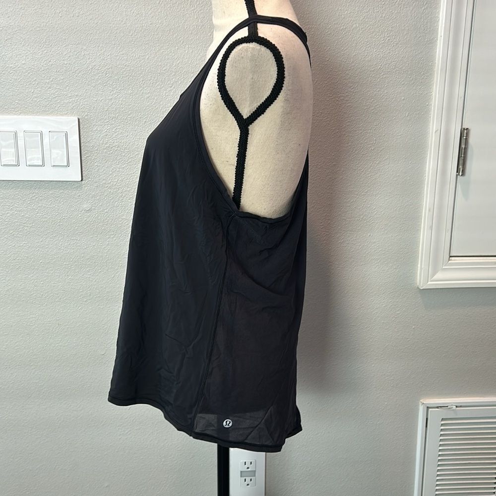 Lululemon Cool Racerback Black Tank Top Size 8 - Picture 4 of 11